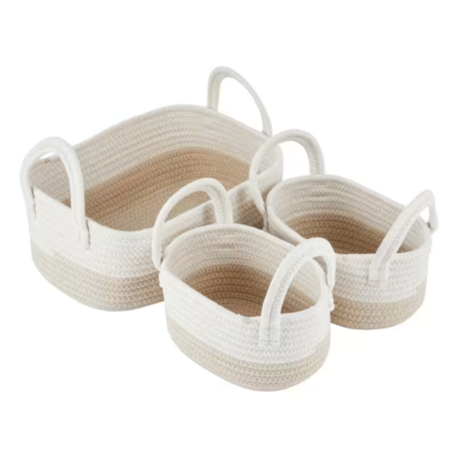 Beige storage baskets - 3 Pack