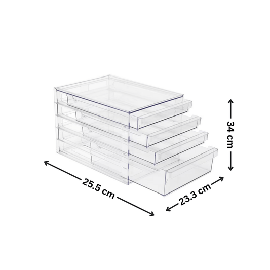 Clear 4-Drawer Organiser