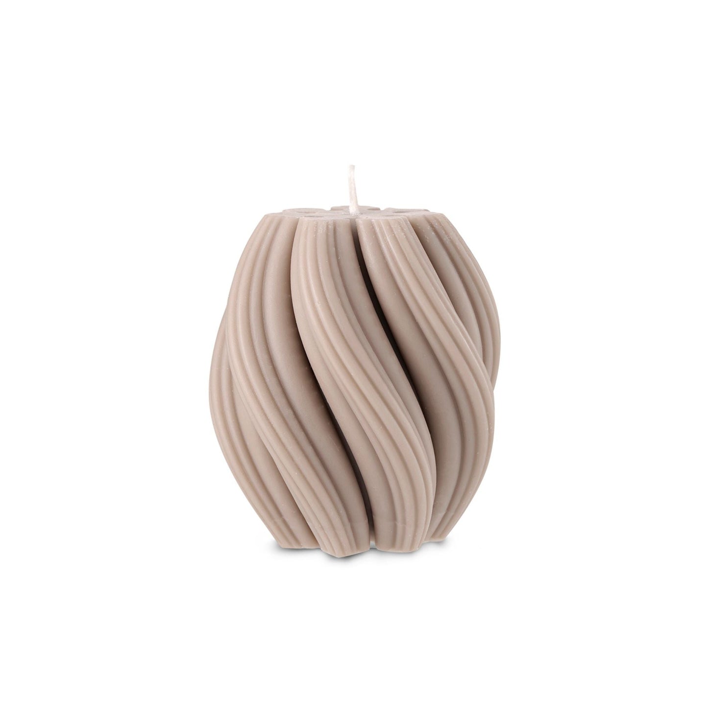 Swirl Candle-Beige-Sea Salt & Caramel