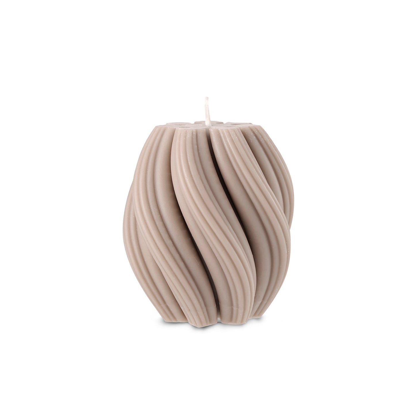 Swirl Candle-Beige-Sea Salt & Caramel