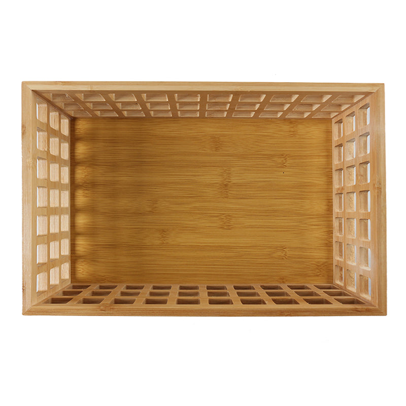 Bamboo Perforated Storage Basket – Large