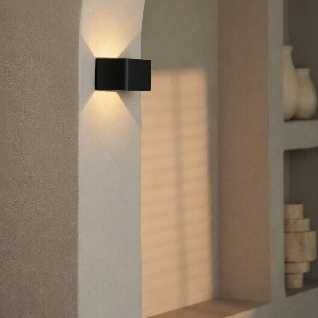 Tess Black Rechargeable Wall Lamp