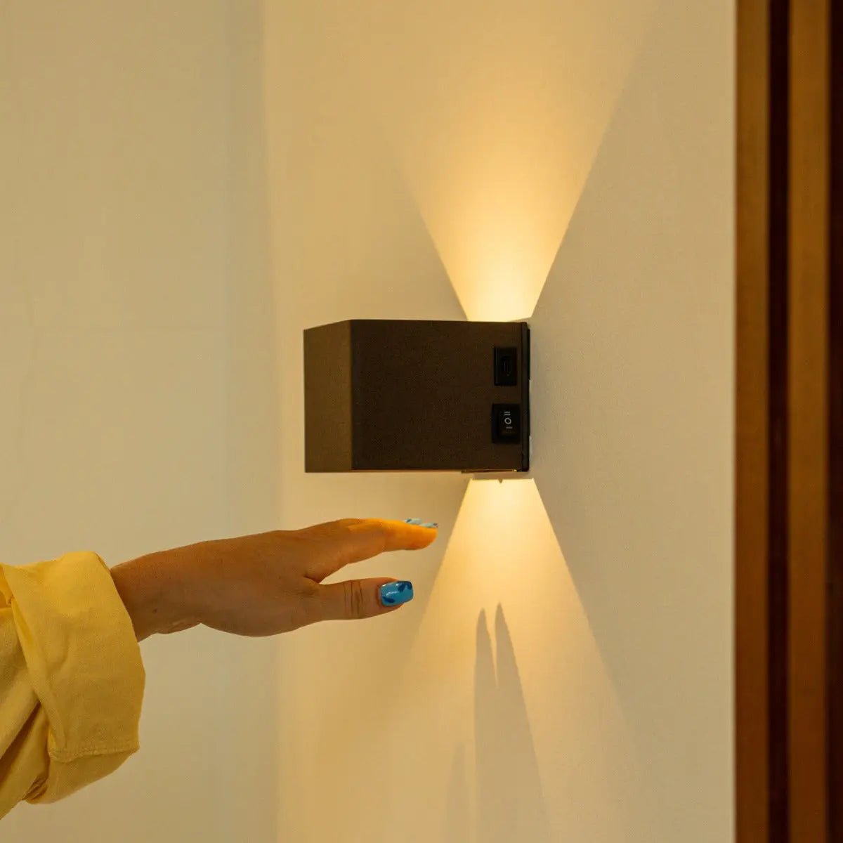 Tess Mocha Brown Rechargeable Wall Lamp
