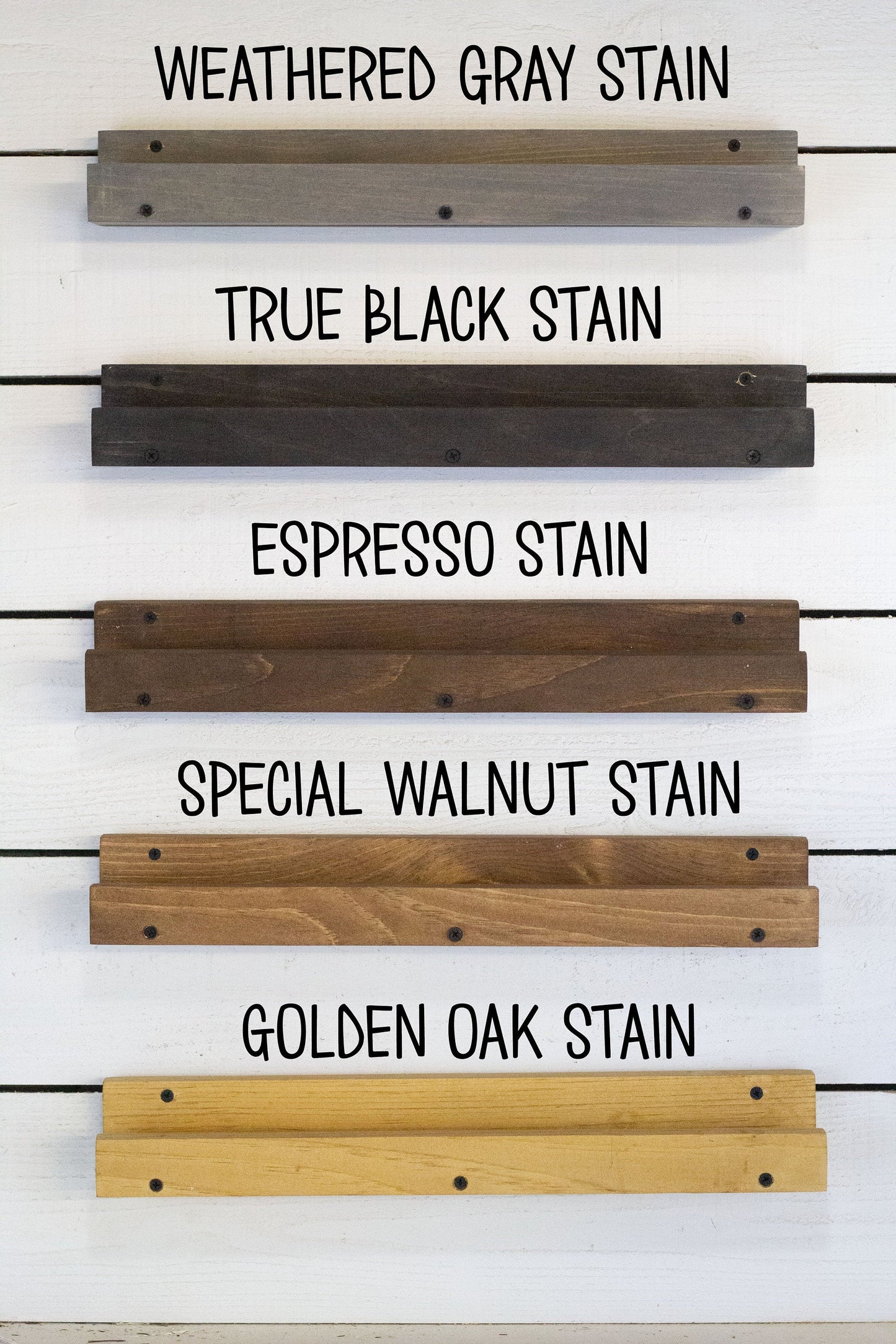 Wall Mounted Shelf with Deep Shelves and Bar Hooks