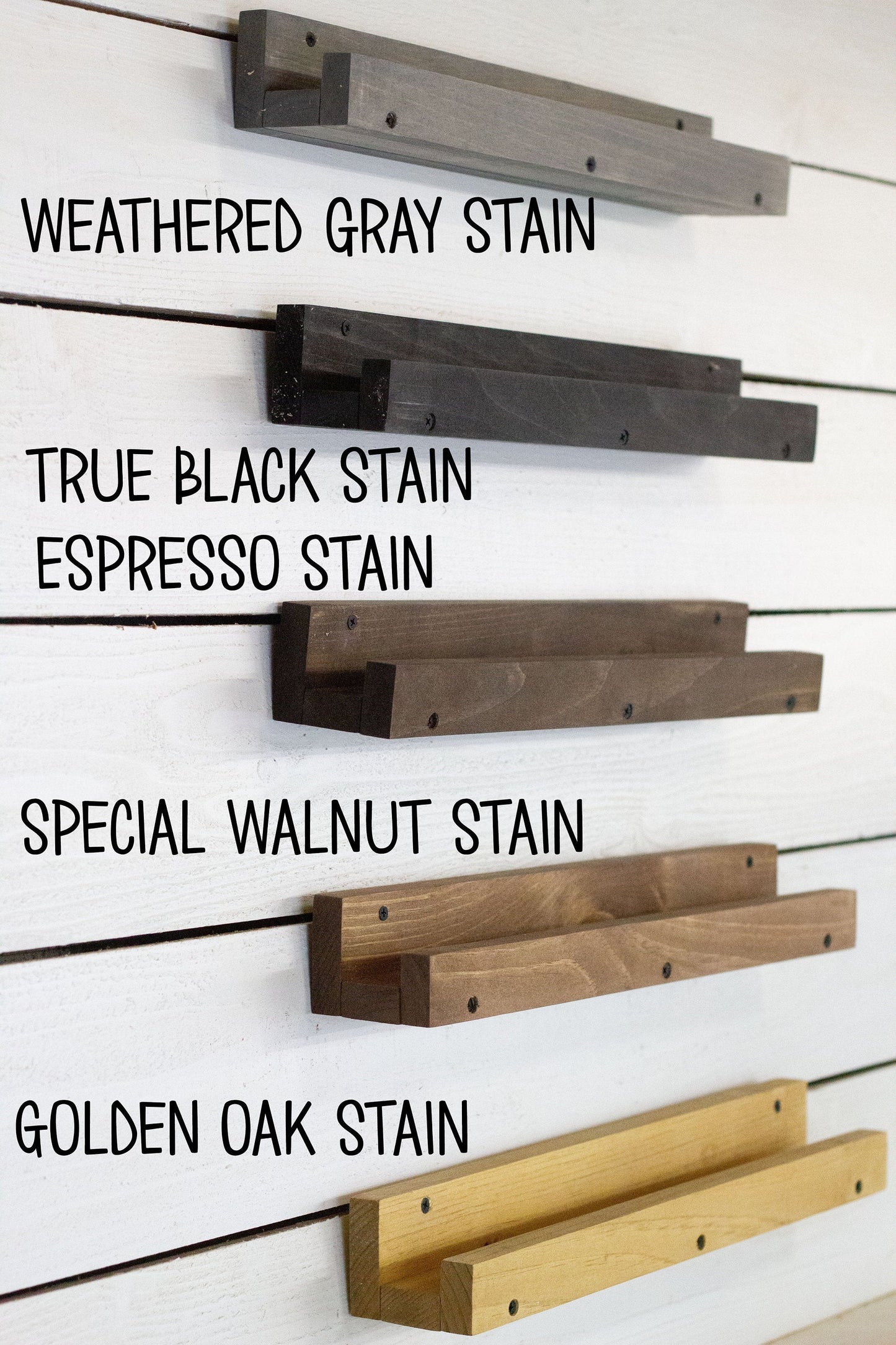 Wall Mounted Shelf with Deep Shelves and Bar Hooks