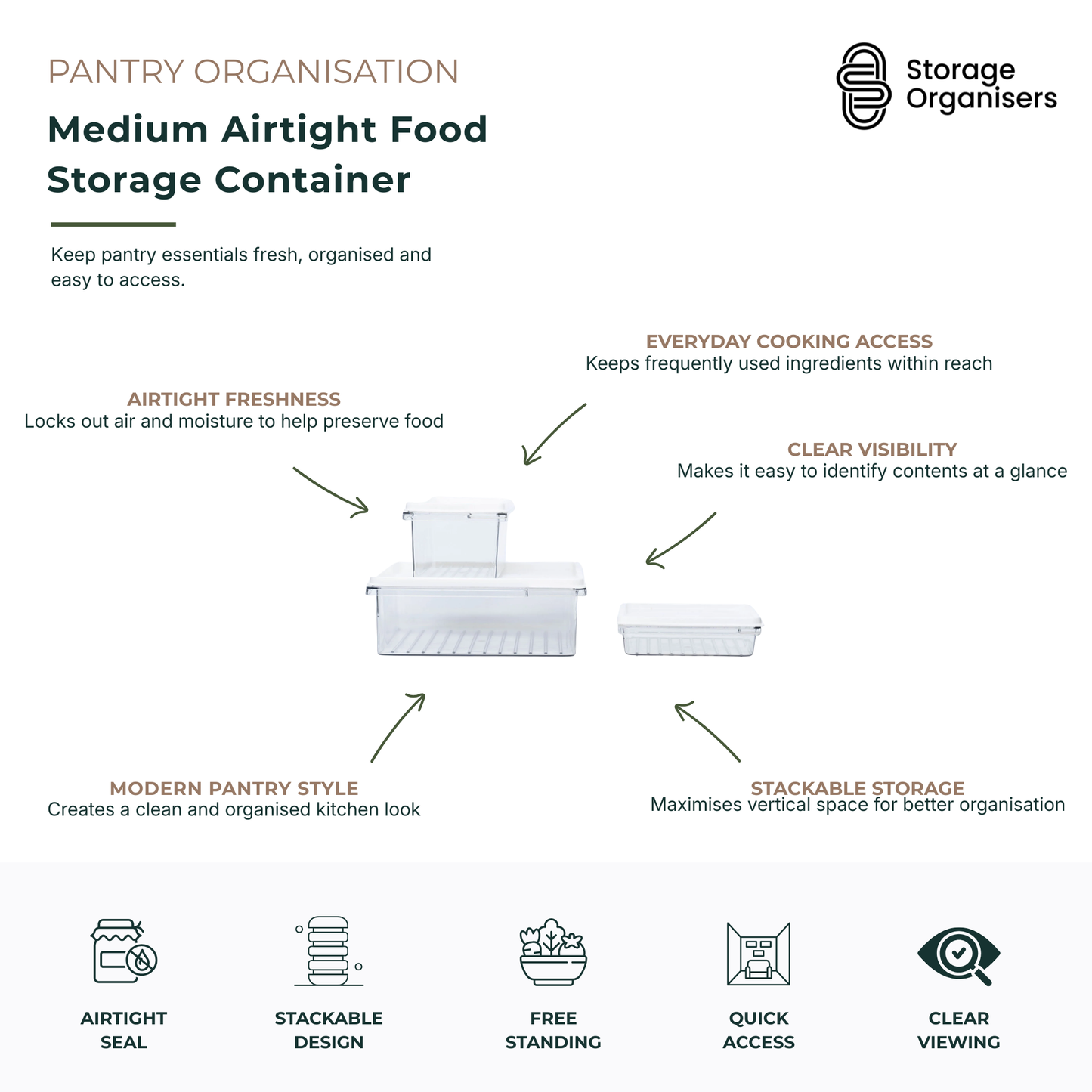 Medium Airtight Food Storage Container