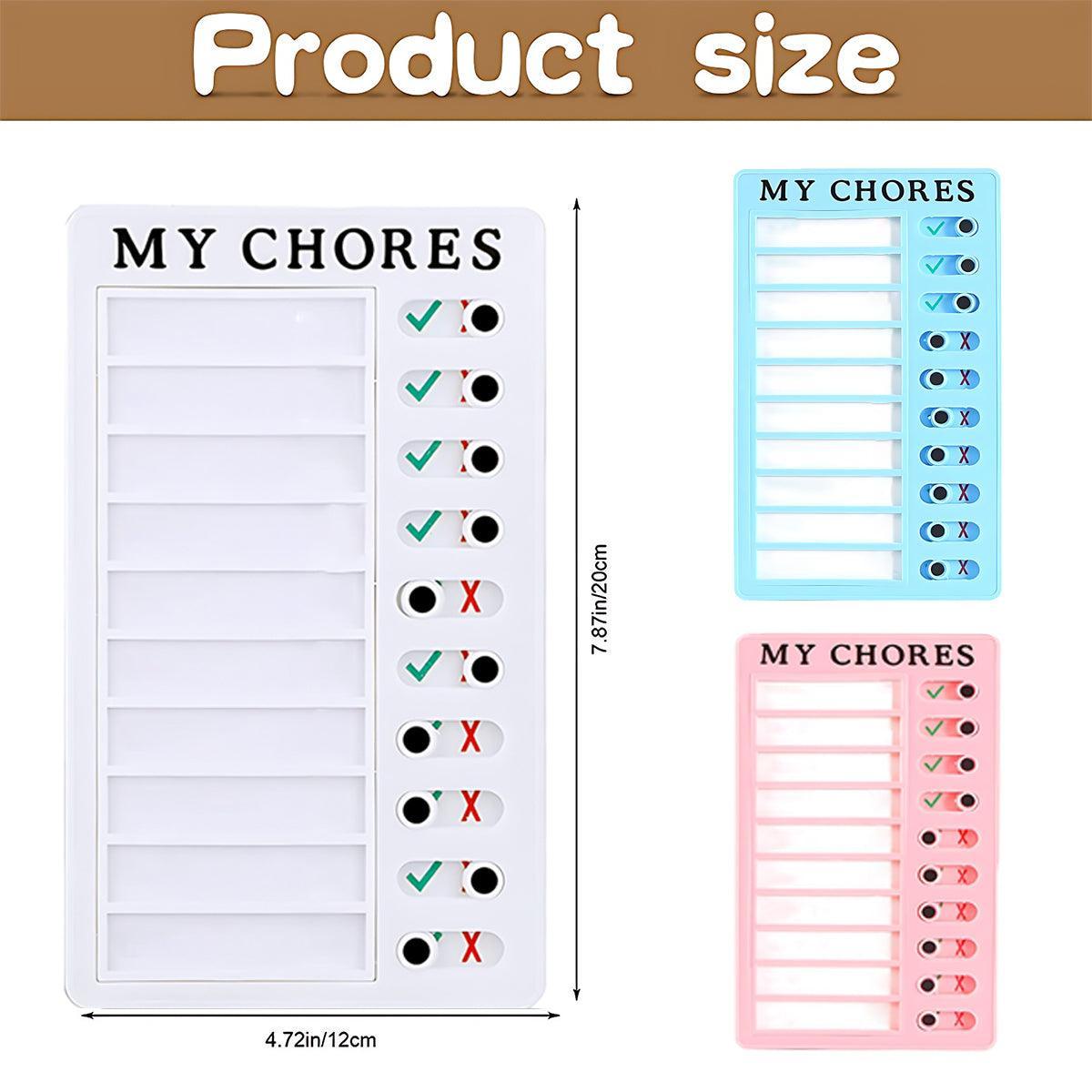 Memo Plastic Board Chore Chart Reusable RV Checklist My Chores Elder Notes