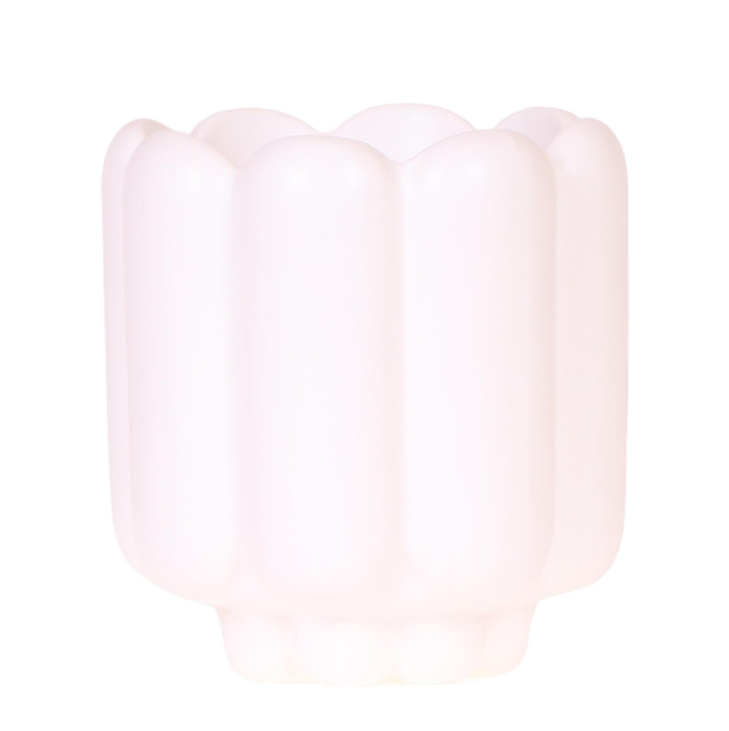 Retro Pflanztopf – Weiß – Ø9cm – Übertopf aus Keramik – Slow Living Kollektion – Blumentopf mit Rillenstruktur