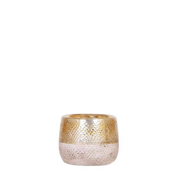 Keramik Blumentopf Gold – Mini – Pflanztopf Ø6cm – Glänzender Übertopf für kleine Zimmerpflanzen, Sukkulenten & Kakteen – Stilvolles Pflanzgefäß