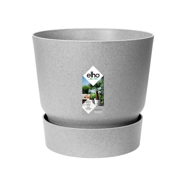 Topf Greenville Rund Grau – Blumentopf D14 x H13 – Moderner Pflanztopf für Indoor & Outdoor – Nachhaltig & stilvoll